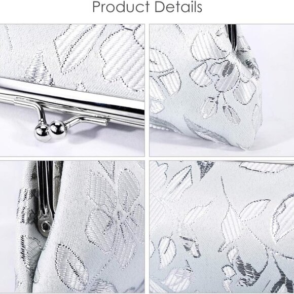 2 Packs Long Coin Purse Clutch Handbag Change Pouch Wallet with Clasp Closure fo - Picture 3 of 10